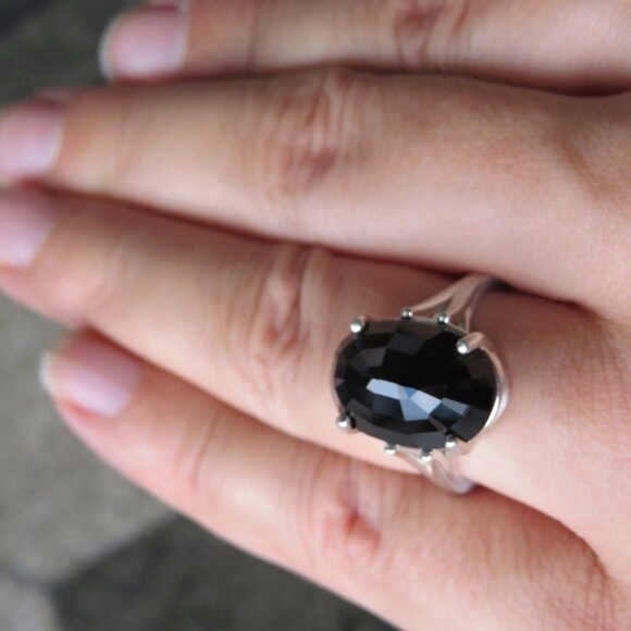 Natural Large Midnight Purple Spinel In Sterling Silver Ring, 9.94ct Size 8 - Picture 15 of 17